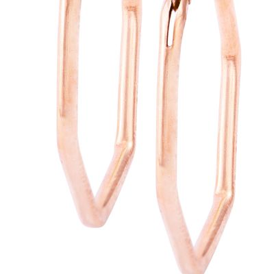 Imagen 2 del producto Aros Oro Miel 18kt Rombo