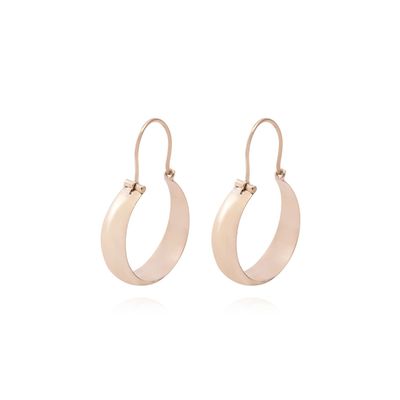 Aros Oro Miel 18kt  Bote 20mm
