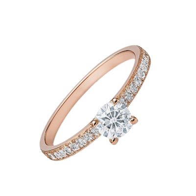 Imagen 2 del producto Anillo Oro Rosado 18kt Circonita 4MM