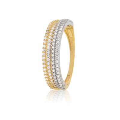 Imagen 2 del producto Anillo Compromiso de Oro 18Kt Bicolor Circón