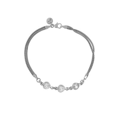 Pulsera de Plata Esterlina 925 Triple Circonita