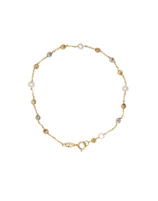 Imagen 1 del producto Pulsera de Oro 18kt Tricolor Pelotitas 1013