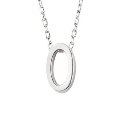 Imagen 2 del producto Collar de Plata Esterlina 925 Letra O Lisa