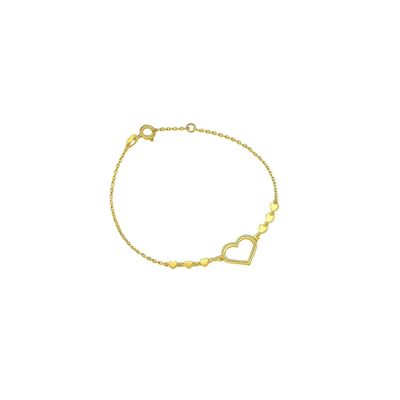 Pulsera Oro Amarillo 18kt Corazones 3x2