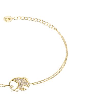 Imagen 2 del producto Pulsera Plata Esterlina 925 Revestido en Oro 18kt  Elefante