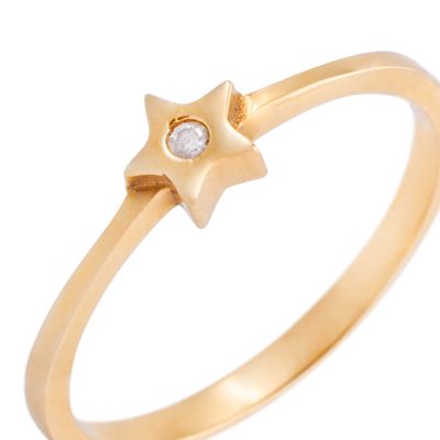 Imagen 2 del producto Anillo Compromiso Oro Amarillo 18kt Diamantes 2Pts Estrella
