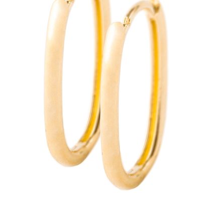 Imagen 2 del producto Aros de Oro 18kt Modelo Argollas Alargadas