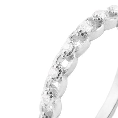 Imagen 2 del producto Anillo de Plata Esterlina 925 Circon Trenzado