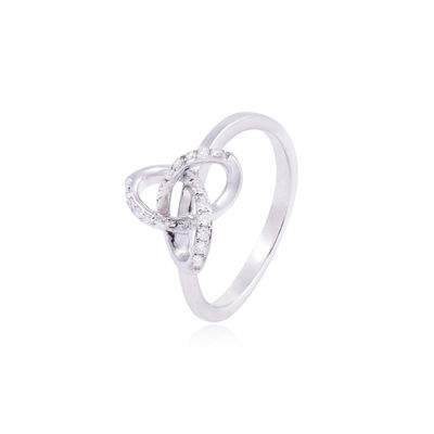 Imagen 1 del producto Anillo Compromiso de Oro de 18kt Nudo 13 puntos de diamante