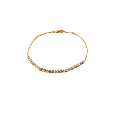 Pulsera de Oro 18kt Bolitas Unidas Tricolor
