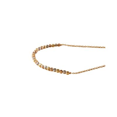 Imagen 2 del producto Pulsera de Oro 18kt Bolitas Unidas Tricolor