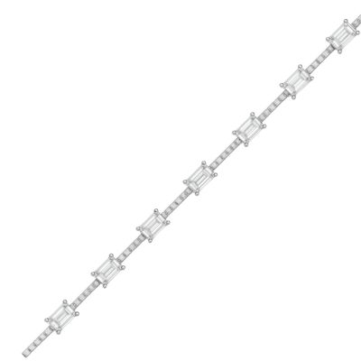 Imagen 2 del producto Pulsera de Plata Esterina 925 Circonita Baguette