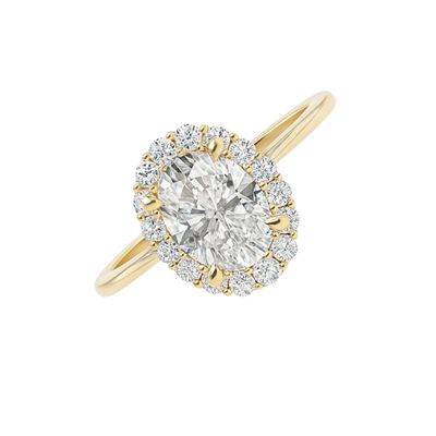 Imagen 2 del producto Anillo Oro Amarillo 14kt Circonita Central Oval 7MM