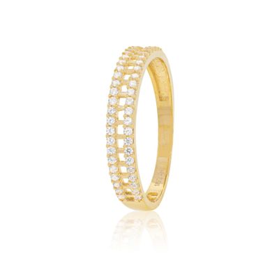 Imagen 1 del producto Anillo Compromiso de Oro 18Kt Centro Calado Circonita