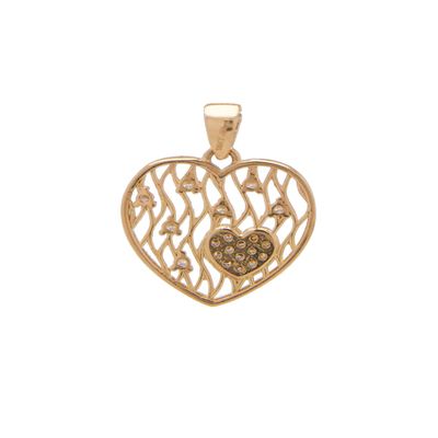 Imagen 2 del producto Colgante de Oro 18kt Modelo Corazon Circones filigrana