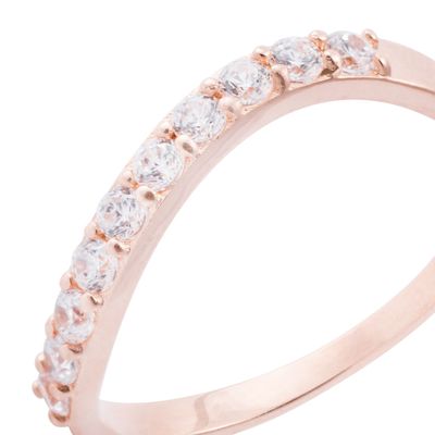 Imagen 2 del producto Anillo Oro Miel 18kt Reina Circonitas