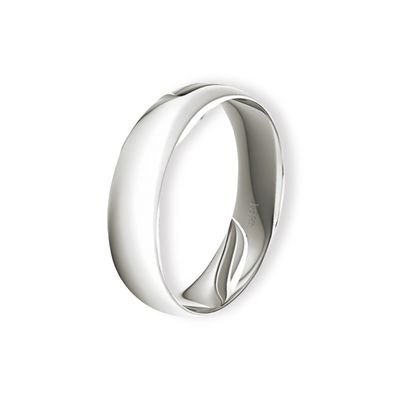 Imagen 1 del producto Argolla Matrimonio de Oro Blanco 18kt Inglés Vicenza de 4,0mm