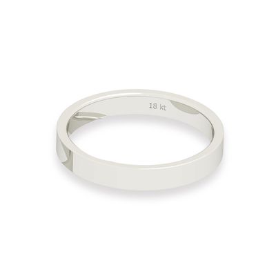 Imagen 2 del producto Argolla Matrimonio de Oro Blanco 18kt Tubo Ferrada de 3,5mm