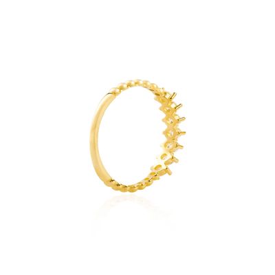 Imagen 2 del producto Anillo Oro Amarillo 14kt Tiara Siete Circonitas 2MM