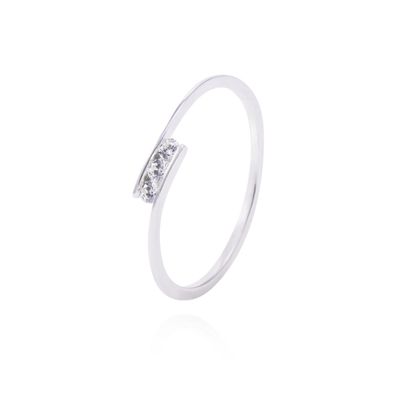 Anillo de Plata Esterlina Tres Circones en Línea