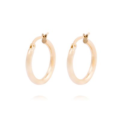 Aros de Oro 18kt Argollas Tubo
