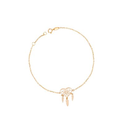Pulsera de Oro 18kt Atrapasueño Corazón