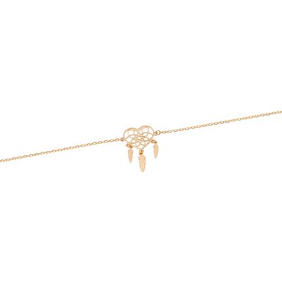 Imagen 2 del producto Pulsera de Oro 18kt Atrapasueño Corazón