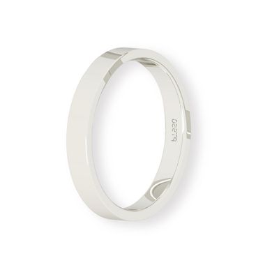 Imagen 1 del producto Argolla Matrimonio de Platino Tubo Ferrada de 3,5mm