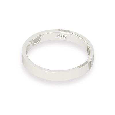 Imagen 2 del producto Argolla Matrimonio de Platino Tubo Ferrada de 3,5mm