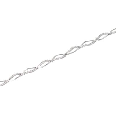 Imagen 2 del producto Pulsera de Oro 18kt Ondas Circon