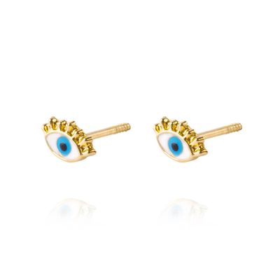 Imagen 2 del producto Aros de Oro 18kt Modelo de Ojo Turco