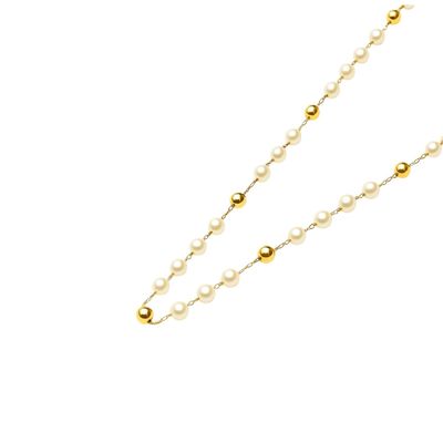 Collar Oro Amarillo 18kt Perlas Cultivadas 5MM