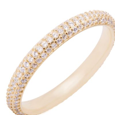 Imagen 2 del producto Anillo Revestido en Oro 18kt Sin Fin con Circones