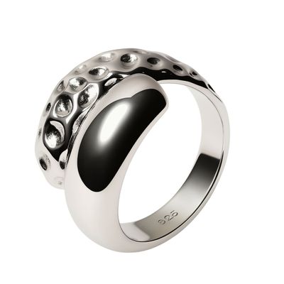 Imagen 1 del producto Anillo de Plata Esterlina 925 Superficie Lunar