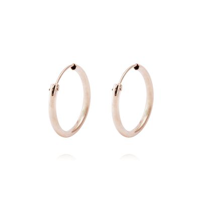 Aros Oro Miel de 18kt Argolla Mediana