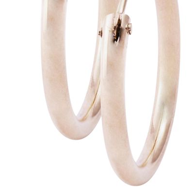 Imagen 2 del producto Aros Oro Miel de 18kt Argolla Mediana