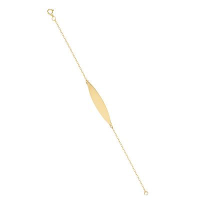 Imagen 2 del producto Pulsera Oro 18kt Placa Ovalada