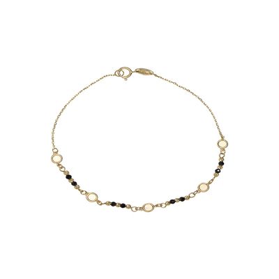 Pulsera de Oro 18kt Bolitas Onix
