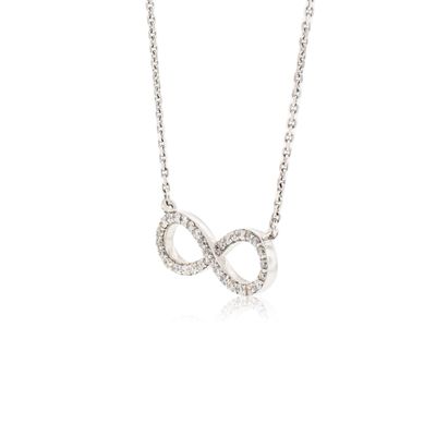 Imagen 2 del producto Collar Oro Blanco 18kt 0,33ct Diamantes infinito