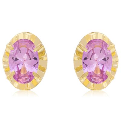 Imagen 2 del producto Aros de Oro 18kt Ovalado Rosa de Francia 3x5