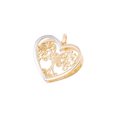 Imagen 1 del producto Colgante Oro Bicolor 18kt Árbol-Corazón