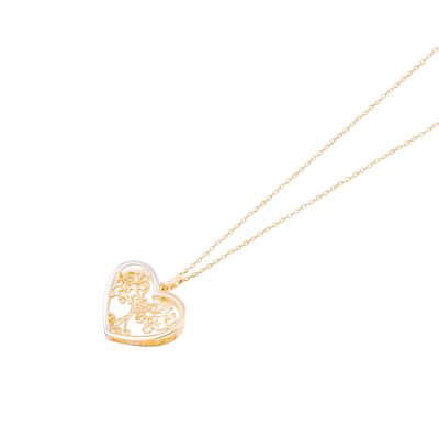 Imagen 2 del producto Colgante Oro Bicolor 18kt Árbol-Corazón