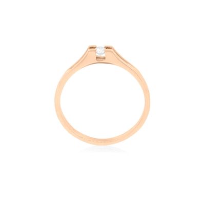 Imagen 2 del producto Anillo Compromiso Oro Rosado 18kt  Milán 1x3ptos Diamante