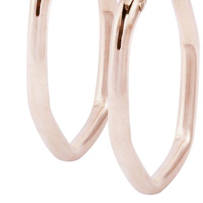 Imagen 2 del producto Aros Oro Miel de 18kt Exagonal