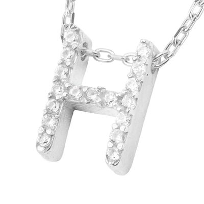 Imagen 2 del producto Collar de Plata Esterlina 925 Letra H Circon