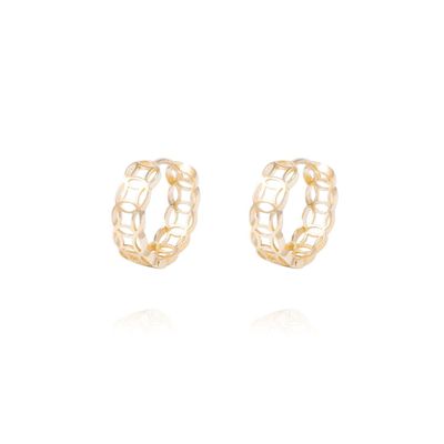 Imagen 1 del producto Aros de Oro 18Kt Argolla Filigrama Pequeña