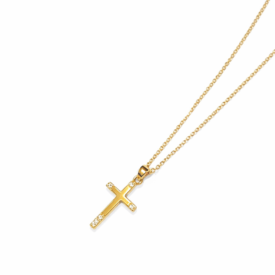 Imagen 2 del producto Colgante Oro Amarillo 18kt Cruz Circonita 24x11MM