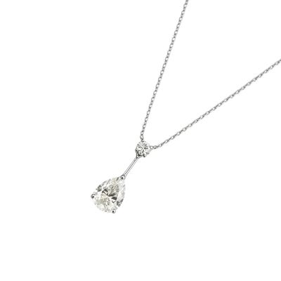 Collar de Plata Esterlina 925 Gota Colgante con Circonita