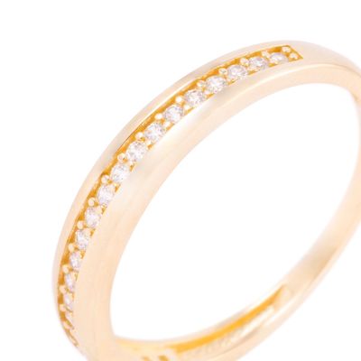 Imagen 2 del producto Anillo Compromiso de Oro 18Kt Circón Riel Ovalado