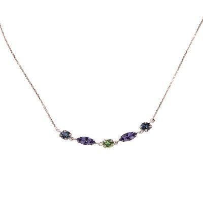 Imagen 2 del producto Collar de Plata Esterlina 925 Circones de Colores